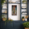 Night Wisteria VI by Hiroko Lewis, original painting, in room