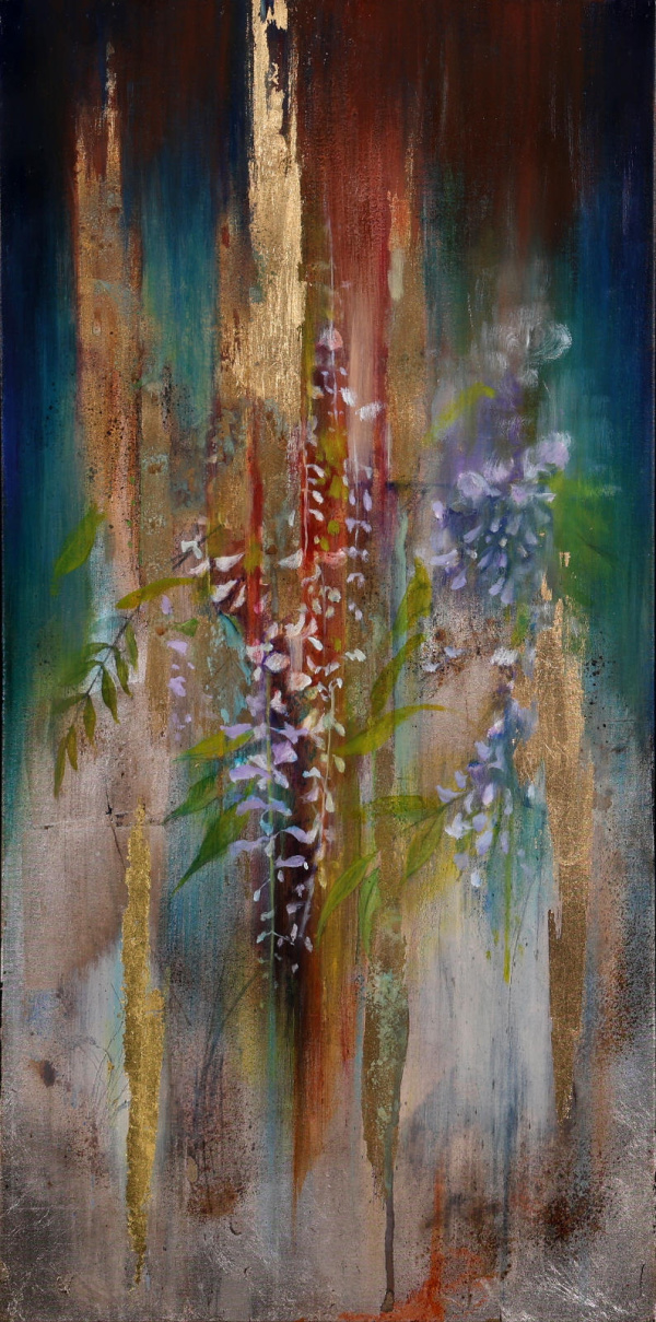 Night Wisteria VI by Hiroko Lewis, original painting