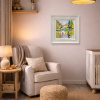 Buriton Pond Bathed In Sunlight by John Lawrence, original painting, in room