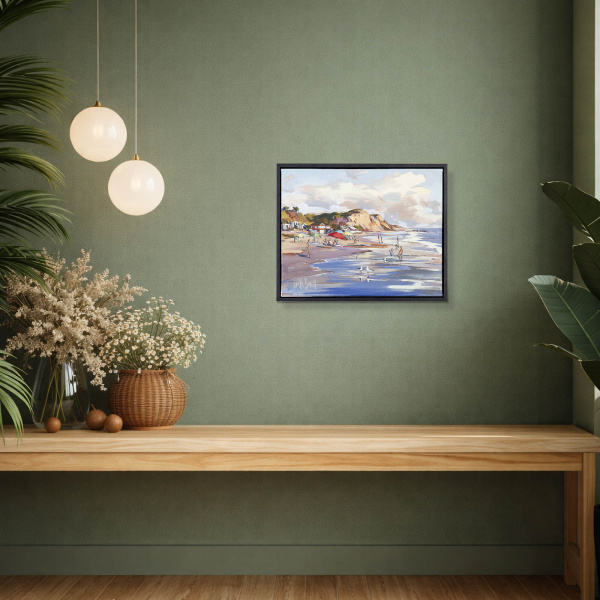 Another Super Day by Carla Bosch, original painting, in room