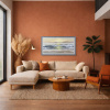 Pastel Sunrise by Antonio Garcia Soler (Joan Puerto), original painting, in room