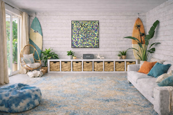 The Forest by Ilenia Rosati, original painting, in room