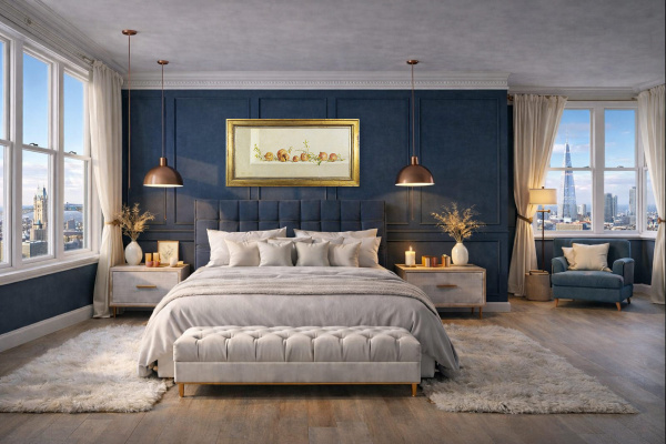 Pomegranates Resting by Juan Antonio Domínguez, original painting, in room