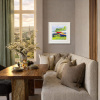 Higgledy-piggledy Boats, Aldeburgh by John Lawrence, original painting, in room