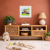 Higgledy-piggledy Boats, Aldeburgh by John Lawrence, original painting, in room