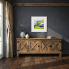 Higgledy-piggledy Boats, Aldeburgh by John Lawrence, original painting, in room