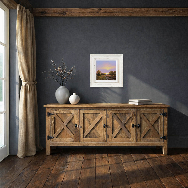 Sunset Lane by Terence Grundy, original painting, in room
