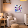 Zero Gravity III by Kev Munday, original painting, in room