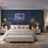 Pastel Pals by Kev Munday, original painting, in room