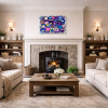 Pastel Pals by Kev Munday, original painting, in room