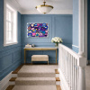 Pastel Pals by Kev Munday, original painting, in room
