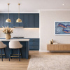 Large Blue Lobster (Original) by Giles Ward, original painting, in room