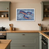 Large Blue Lobster (Original) by Giles Ward, original painting, in room