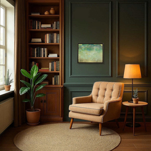 Copse (Original) by Hiroko Lewis, original painting, in room