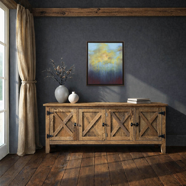 The Last Light (Original) by Hiroko Lewis, original painting, in room