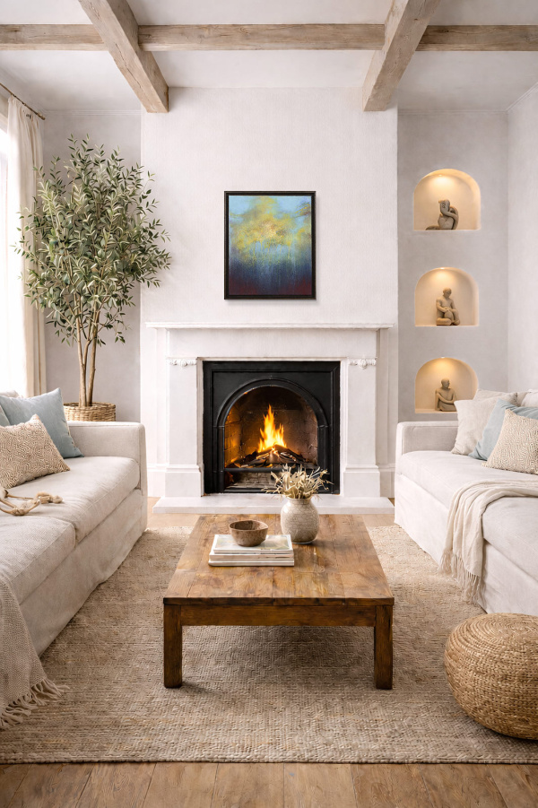 The Last Light (Original) by Hiroko Lewis, original painting, in room