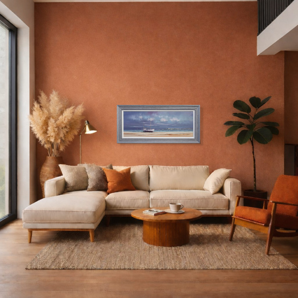 A Breezy Day by Allan Morgan, original painting, in room