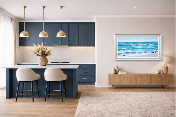 Rolling Tides by Antonio Garcia Soler (Joan Puerto), original painting, in room