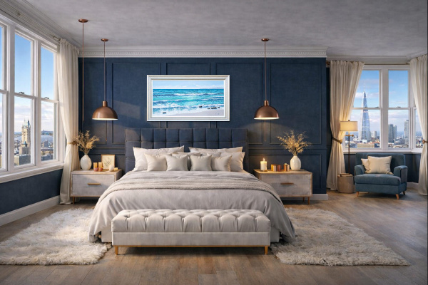 Rolling Tides by Antonio Garcia Soler (Joan Puerto), original painting, in room
