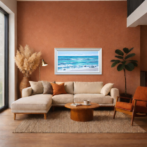 Rolling Tides by Antonio Garcia Soler (Joan Puerto), original painting, in room