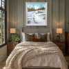 A Snowy Trail by Gerhard Nesvadba, original painting, in room