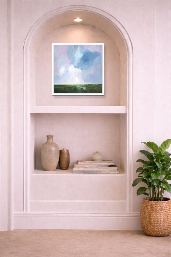 Birdsong by Frank Lloyd, original painting, in room