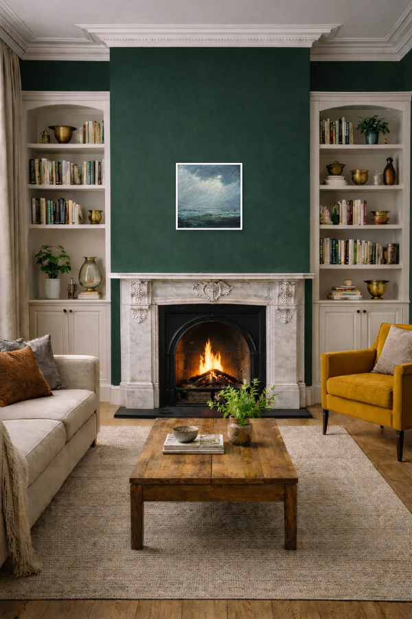 Valiant by Frank Lloyd, original painting, in room