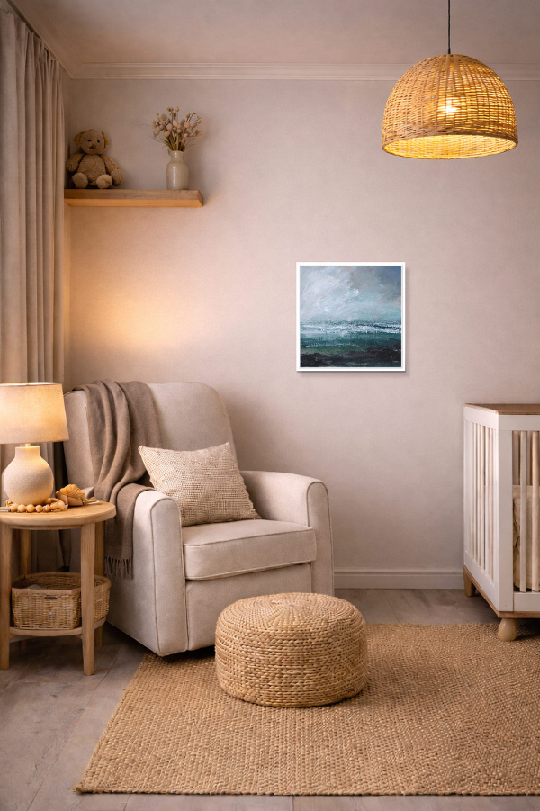 Surf by Frank Lloyd, original painting, in room