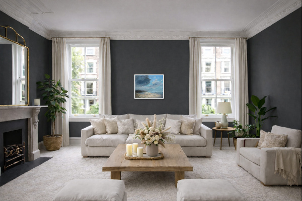 Solace by Frank Lloyd, original painting, in room