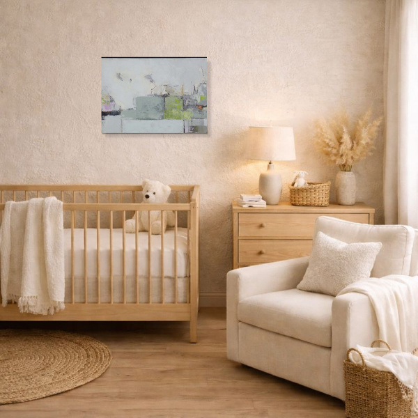 Shipyard by Marco Ariè, original painting, in room