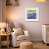 Bluebells In The Hazel Wood by John Lawrence, original painting, in room
