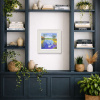 Swans Learning To Fly by John Lawrence, original painting, in room