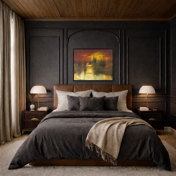 Into The Light (Original) by Hiroko Lewis, original painting, in room