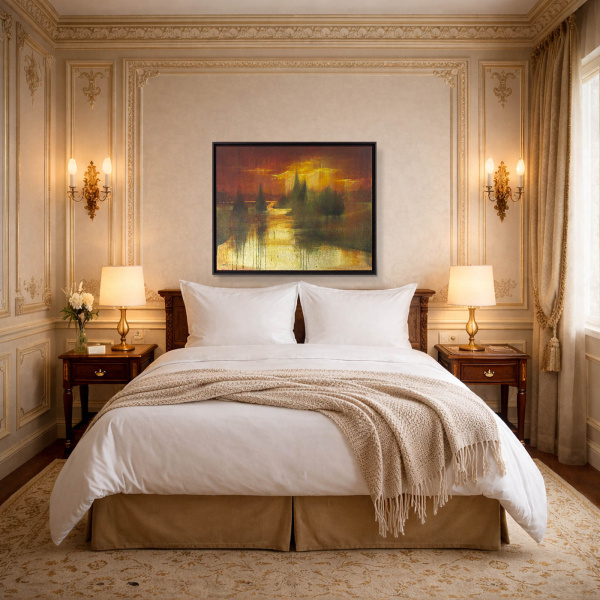 Into The Light (Original) by Hiroko Lewis, original painting, in room