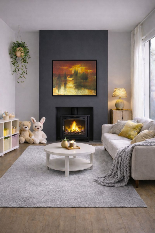 Into The Light (Original) by Hiroko Lewis, original painting, in room