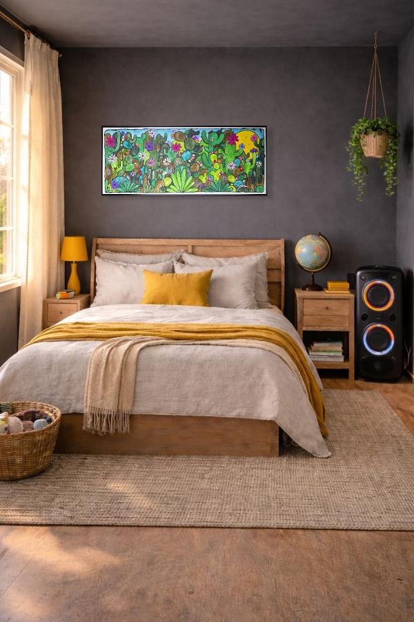 Paradise by Ilenia Rosati, original painting, in room
