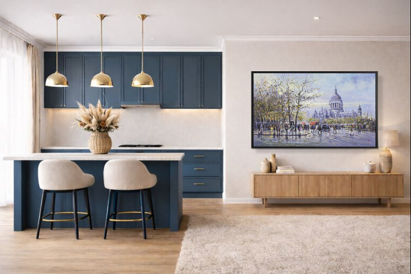 St Paul’s Cathedral by Henderson Cisz, original painting, in room