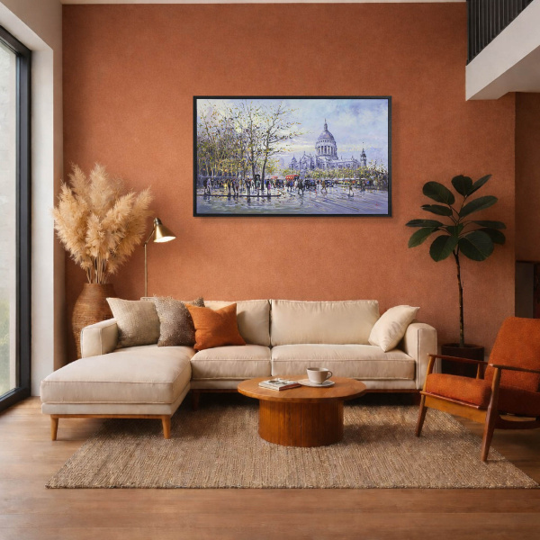 St Paul’s Cathedral by Henderson Cisz, original painting, in room