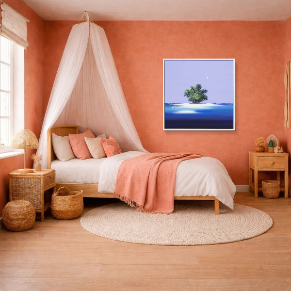 Paradise Beach by Henderson Cisz, original painting, in room