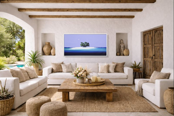 Island Stroll by Henderson Cisz, original painting, in room
