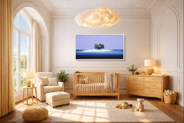 Island Stroll by Henderson Cisz, original painting, in room