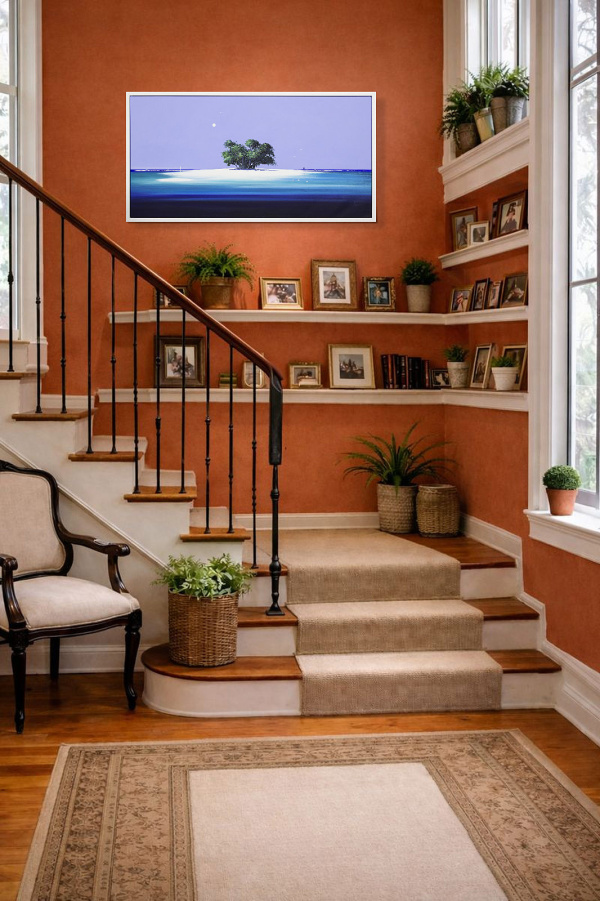 Island Stroll by Henderson Cisz, original painting, in room