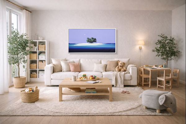 Island Stroll by Henderson Cisz, original painting, in room