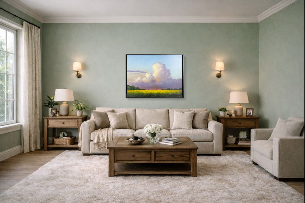 Summer Storm by Ben Payne, original painting, in room
