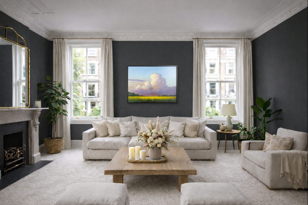 Summer Storm by Ben Payne, original painting, in room