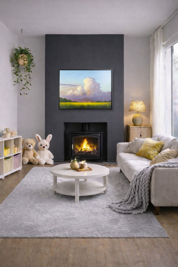 Summer Storm by Ben Payne, original painting, in room