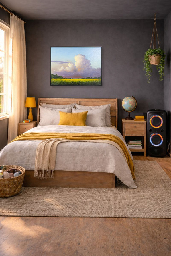 Summer Storm by Ben Payne, original painting, in room