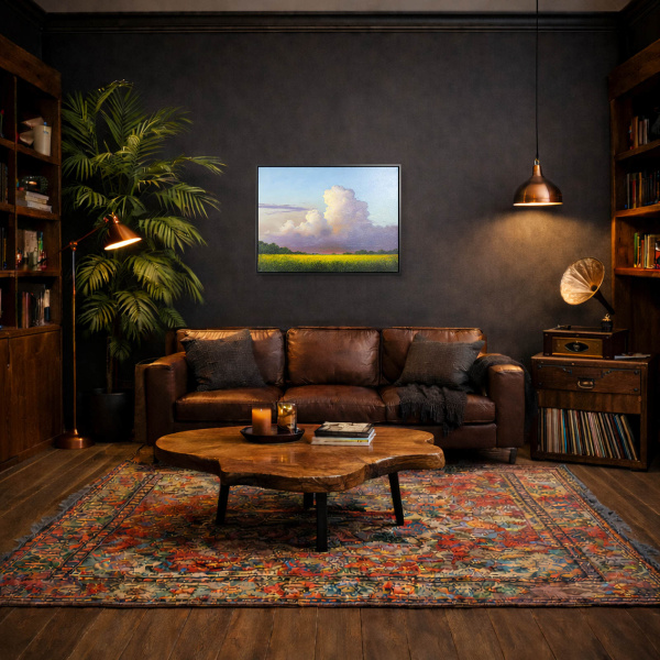 Summer Storm by Ben Payne, original painting, in room