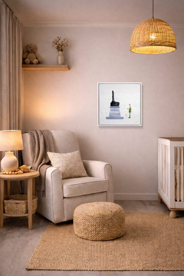Thumbs Up (Original) by Chris Ross Williamson, original painting, in room