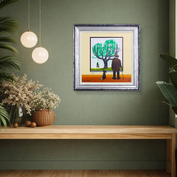 Green Tail by Chris Chapman, limited edition print, in room